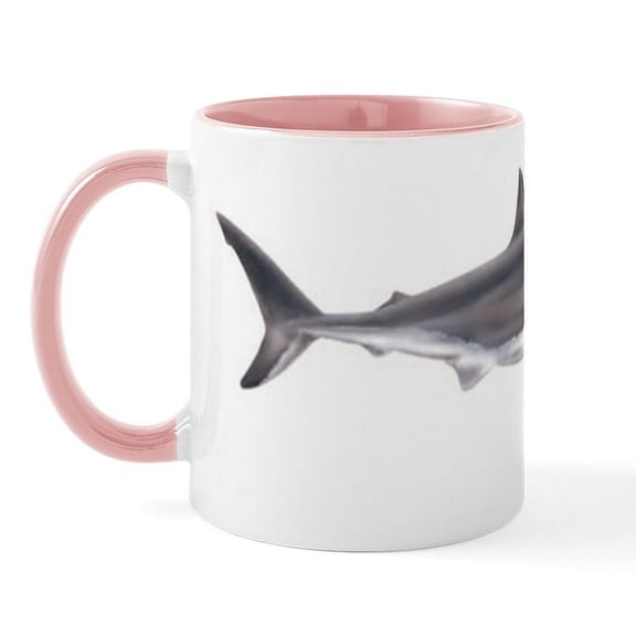 CafePress - Great White Shark Mug - 11 oz Ceramic Mug - Novelty Coffee Tea Cup
