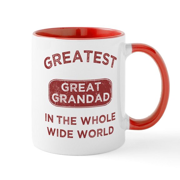 CafePress - Greatest Great Grandad In The World Mug - 11 oz Ceramic Mug - Novelty Coffee Tea Cup