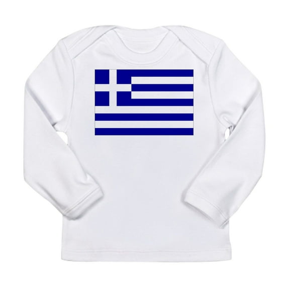 CafePress - Greece Flag Long Sleeve Infant T Shirt - Long Sleeve Infant T-Shirt