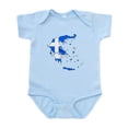 thumbnail image 1 of CafePress - Greece Flag Map Infant Bodysuit - Baby Light Bodysuit, Size Newborn - 24 Months, 1 of 4