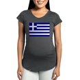 thumbnail image 1 of CafePress - Greece Flag Maternity Dark T Shirt - Maternity Dark T-Shirt, 1 of 4