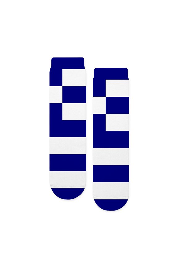 - Greece Flag - Unisex Novelty Printed Crew Adult Socks