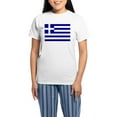 thumbnail image 1 of CafePress - Greece Flag Women's Light Pajamas - Women's Short Sleeve Print T-Shirt and Pants Light Cotton Pajama Set, 1 of 7