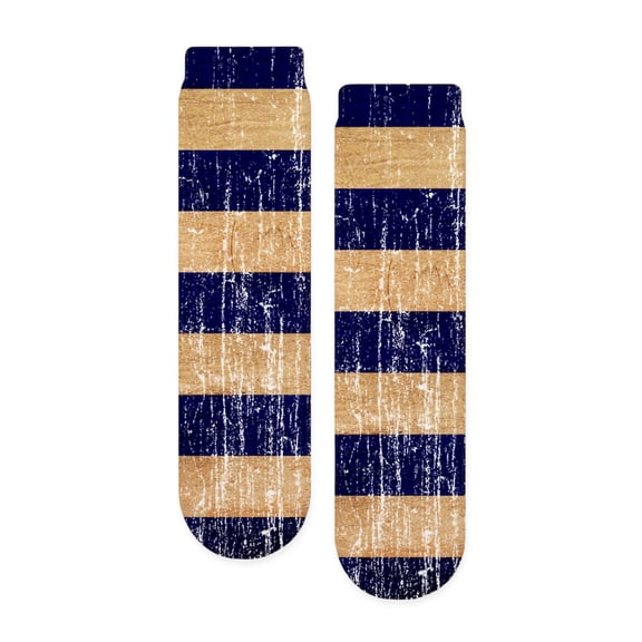 CafePress - Greece Textured Aged Copy - Unisex Novelty Printed Crew Adult Socks