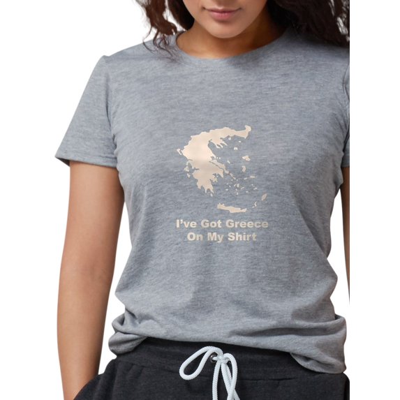 CafePress - Greece10bk Women's Deluxe T Shirt - Womens Tri-blend T-Shirt
