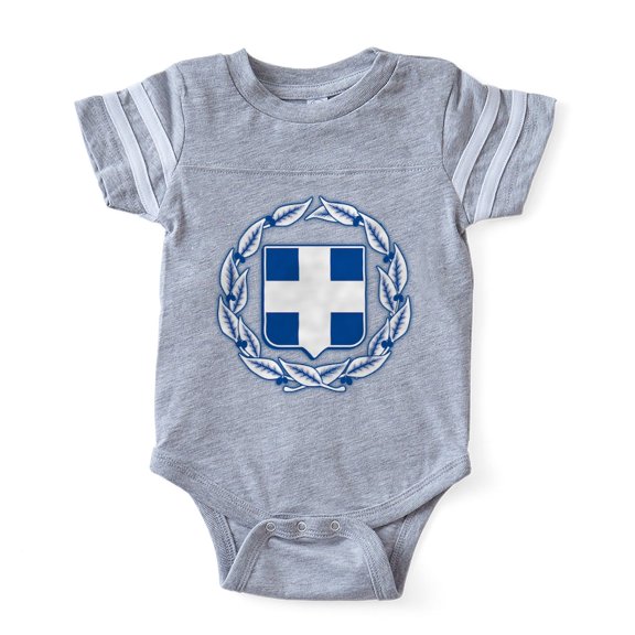 CafePress - Greek Crest Blue - Cute Infant Baby Football Bodysuit