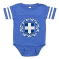 thumbnail image 1 of CafePress - Greek Crest Blue - Cute Infant Baby Football Bodysuit, 1 of 3