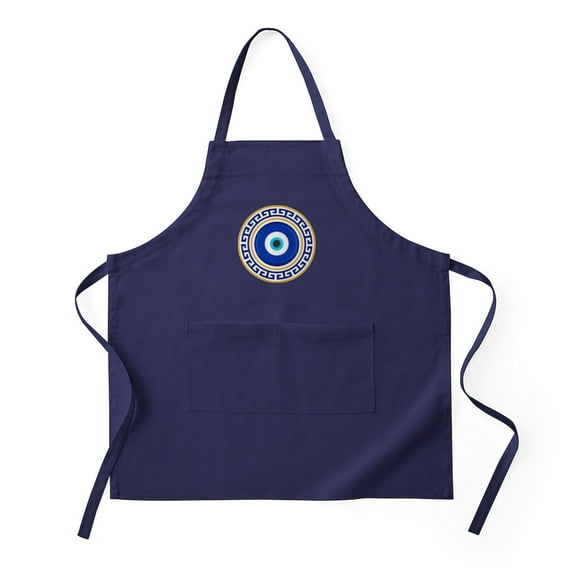 CafePress - Greek Mati Evil Eye 4 - Kitchen Apron with Pockets, Grilling Apron, Baking Apron