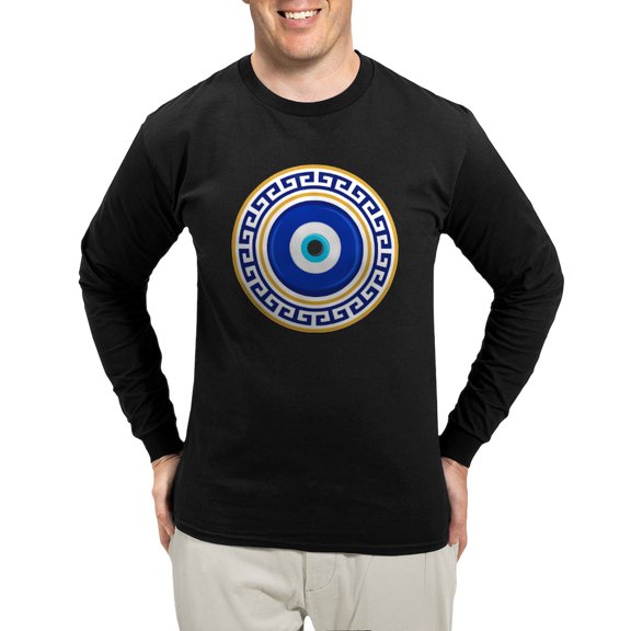 CafePress - Greek Mati Evil Eye 4 Men's Long Sleeve T Shirt - Long Sleeve Dark T-Shirt
