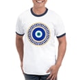 thumbnail image 1 of CafePress - Greek Mati Evil Eye 4 Men's Ringer T Shirt - 100% Cotton Ringed T-Shirt, 1 of 4