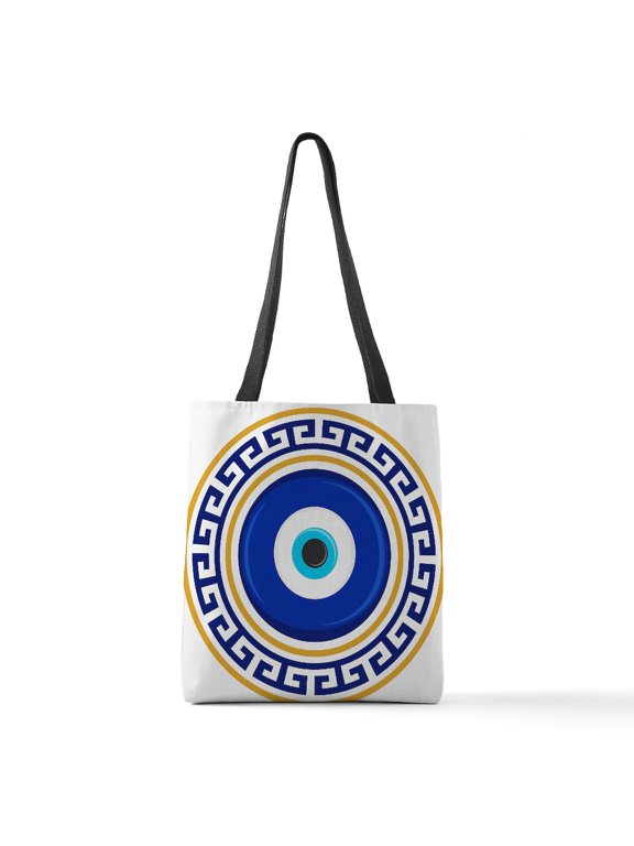 - Greek Mati Evil Eye 4 - Polyester Tote Bag 16"x16"