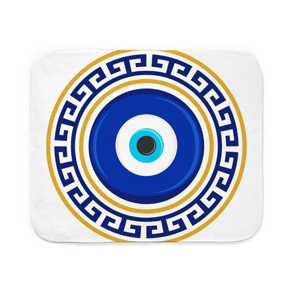 CafePress - Greek Mati Evil Eye - Sherpa Fleece Throw Blanket 60" x 50"