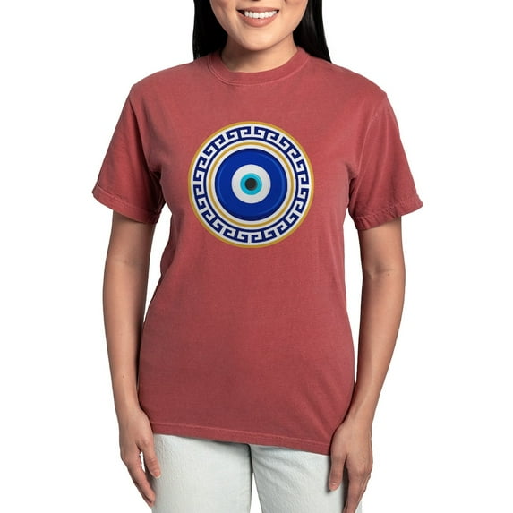 CafePress - Greek Mati Evil Women's Comfort Colors® T Shirt - Womens Comfort Colors® Shirt