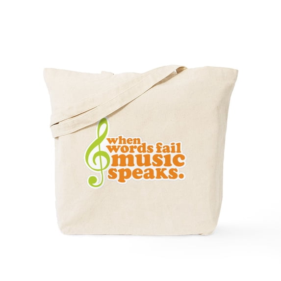 CafePress - Green And Orange Music Tote Bag - Unisex Canvas Tote Bag, Beige, 1-Piece