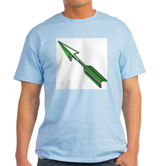 CafePress - Green Arrow Ash Grey T Shirt - Men's Classic Graphic T-Shirt