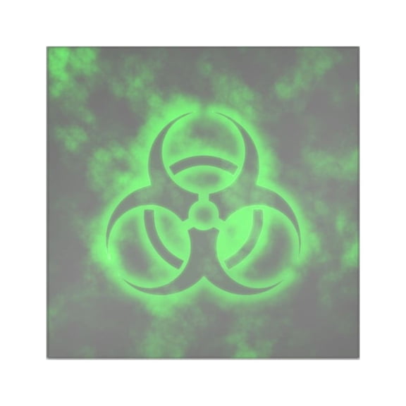 CafePress - Green Biohazard Symbol Sticker - Square Sticker 3" x 3"