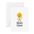 thumbnail image 1 of CafePress - Green Chick - Greeting Cards (Pk of 10) Matte, 1 of 3