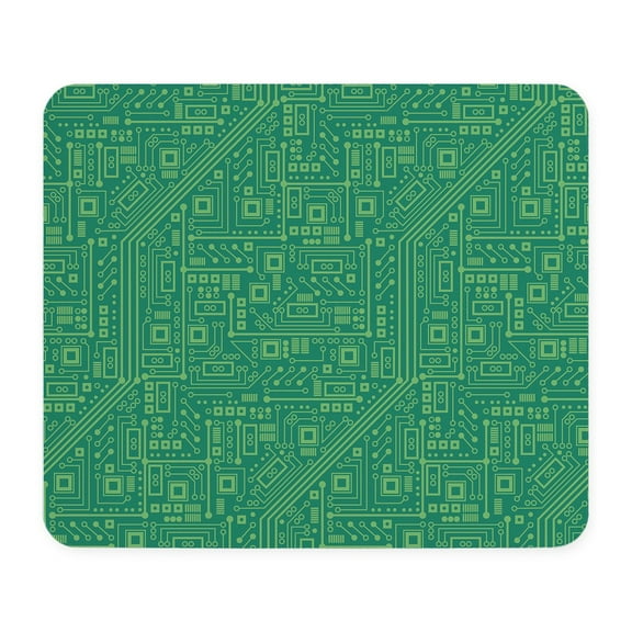 CafePress - Green Circuit Board Mousepad - Non-slip Rubber Mousepad, Gaming Mouse Pad