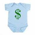 thumbnail image 1 of CafePress - $ Green Dollar Sign Body Suit - Baby Light Bodysuit, Size Newborn - 24 Months, 1 of 4