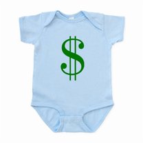 CafePress - $ Green Dollar Sign Body Suit - Baby Light Bodysuit, Size Newborn - 24 Months