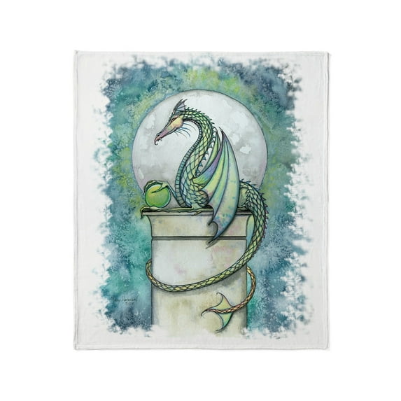 CafePress - Green Dragon No Background Throw Blanket - Soft Fleece Throw Blanket, 50"x60" for All Ages