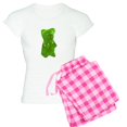thumbnail image 1 of CafePress - Green Gummy Bear Pajamas - Women's Short Sleeve Print T-Shirt and Pants Light Cotton Pajama Set, 1 of 7