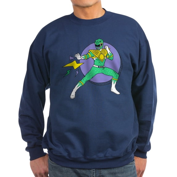 CafePress - Green Ranger Lightning B - Classic Crew Neck Sweatshirt