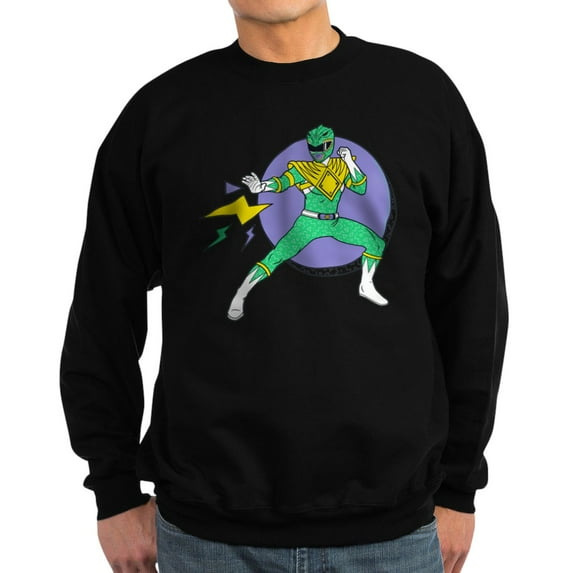 CafePress - Green Ranger Lightning B - Classic Crew Neck Sweatshirt