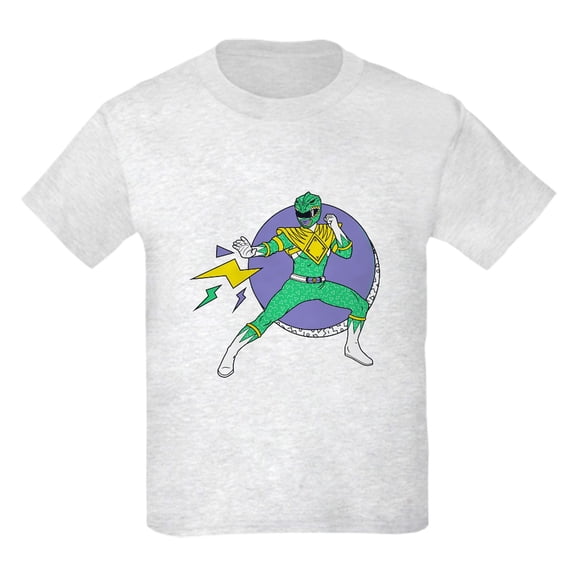 CafePress - Green Ranger Lightning Bolts Kids T Shirt - Light T-Shirt Kids XS-XL