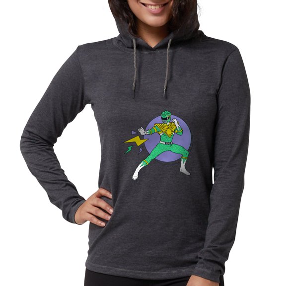 CafePress - Green Ranger Lightning Bolts - Womens Hooded Shirt