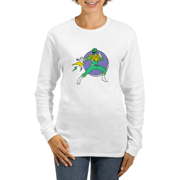 CafePress - Green Ranger Lightning Women's Long Sleeve T Shirt - Women's Long Sleeve Graphic Casual T-Shirt