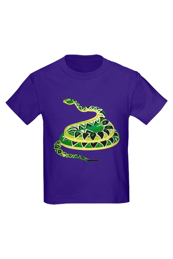 - Green Snake Kids Dark T Shirt - Dark T-Shirt Kids XS-XL