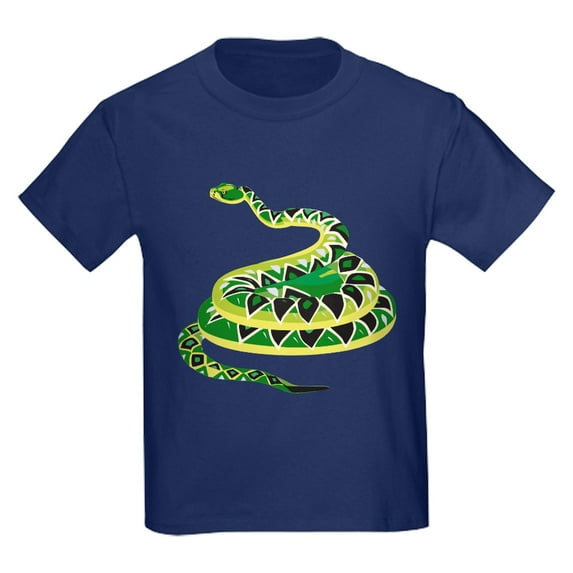 CafePress - Green Snake Kids Dark T Shirt - Dark T-Shirt Kids XS-XL