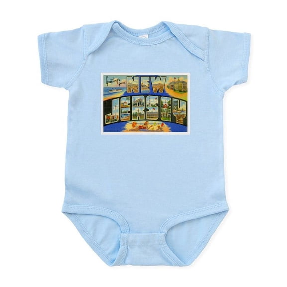 CafePress - Greetings From New Jersey Infant Bodysuit - Baby Light Bodysuit, Size Newborn - 24 Months