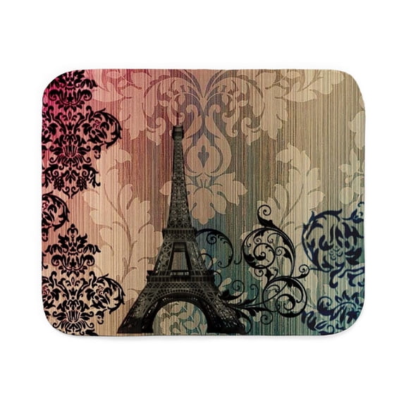 CafePress - Grey Damask Paris Eiff - Sherpa Fleece Throw Blanket 60" x 50"
