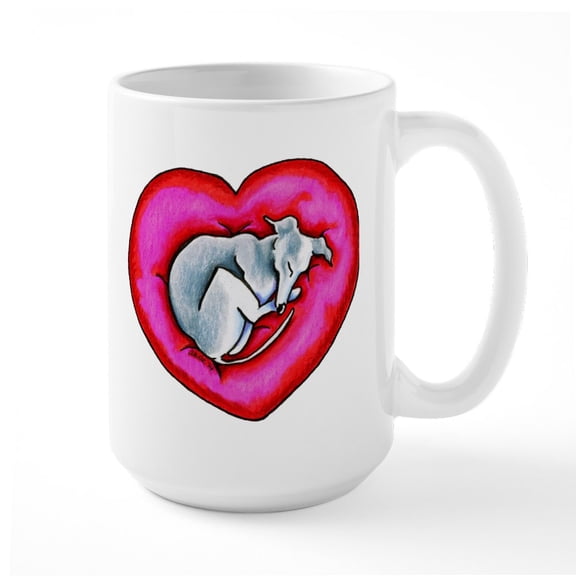 CafePress - Grey Snuggle Bug Mugs - 15 oz Ceramic Large White Novelty Mug