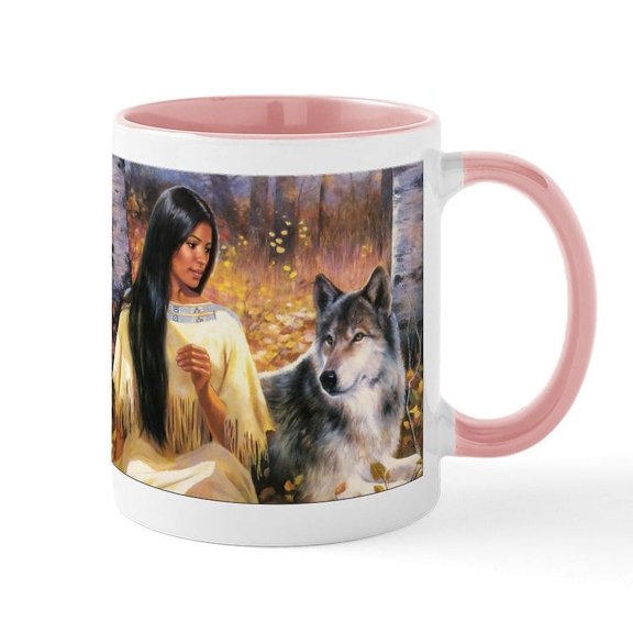 CafePress - Grey Wolf Mugs - 11 oz Ceramic Mug - Novelty Coffee Tea Cup