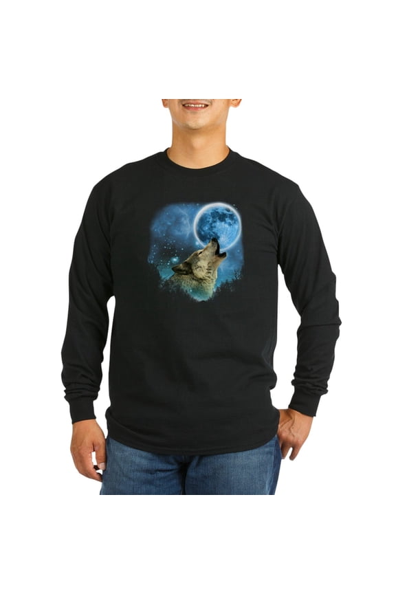 - Grey Wolfs Skylight 2 Long Sleeve T Shirt - Long Sleeve Dark T-Shirt