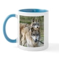 thumbnail image 1 of CafePress - Grey Wolves Square Photo Mug - 11 oz Ceramic Mug - Novelty Coffee Tea Cup, 1 of 3