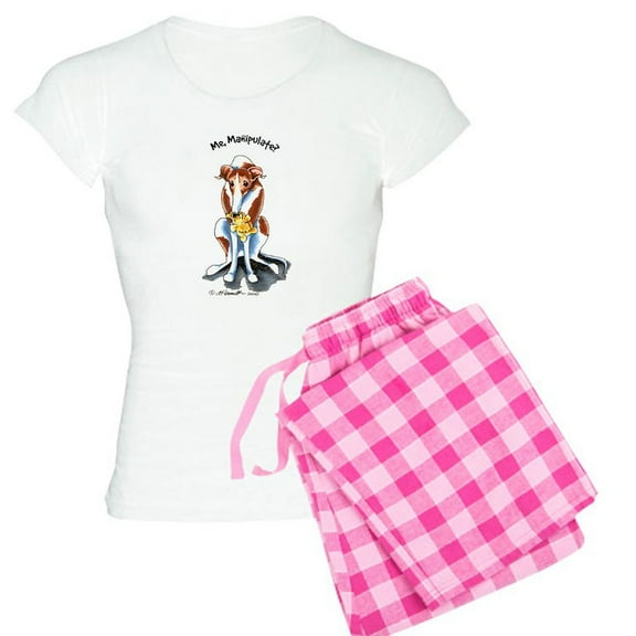 CafePress - Greyhound Funny Women's Light Pajamas - Women's Short Sleeve Print T-Shirt and Pants Light Cotton Pajama Set