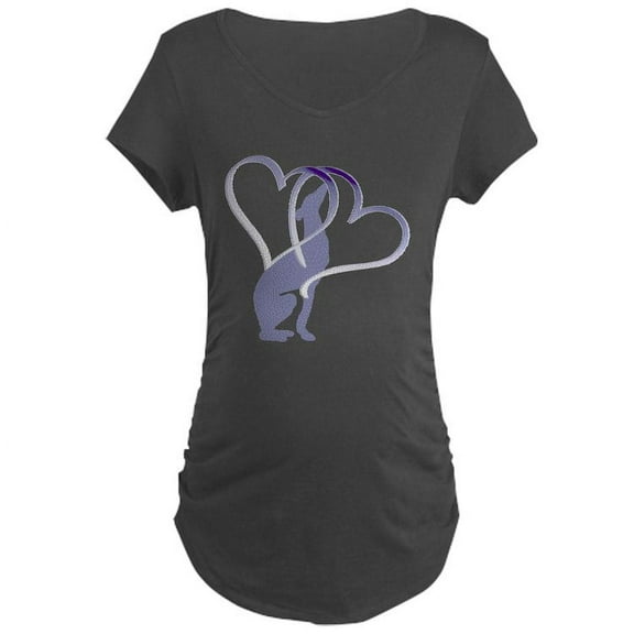 CafePress - Greyhound Hearts Maternity Dark T Shirt - Maternity Dark T-Shirt