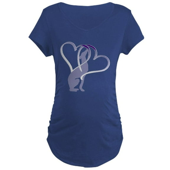 CafePress - Greyhound Hearts Maternity Dark T Shirt - Maternity Dark T-Shirt