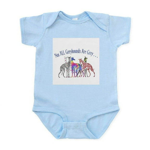 CafePress - Greyhounds Not Grey Infant Bodysuit - Baby Light Bodysuit, Size Newborn - 24 Months