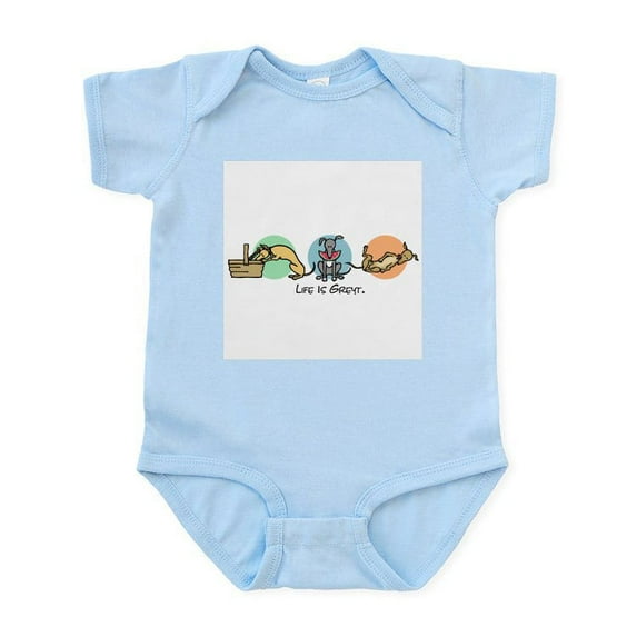 CafePress - Greyhoundslifeisgreyt Body Suit - Baby Light Bodysuit, Size Newborn - 24 Months