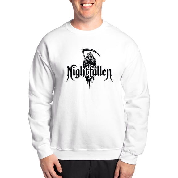 CafePress - Grim Reaper Nightfallen Design - Crew Neck Sweatshirt