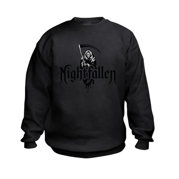 CafePress - Grim Reaper Nightfallen Design - Kids Sweatshirt, Youth Crew Neck Sweatshirt