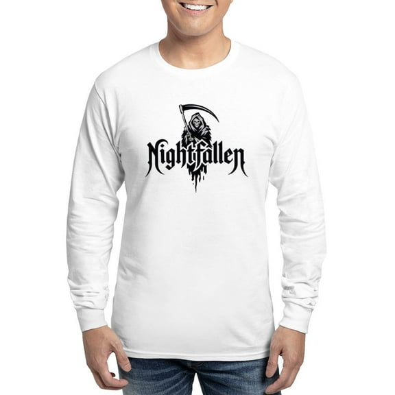 CafePress - Grim Reaper Nightfallen Design Men's Long Sleeve T Shirt - Unisex Cotton Long Sleeve T-Shirt