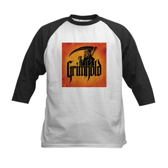 CafePress - Grimhold Reaper Logo Kids Baseball T Shirt - Kids Cotton Baseball Jersey, 3/4 Sleeve Shirt