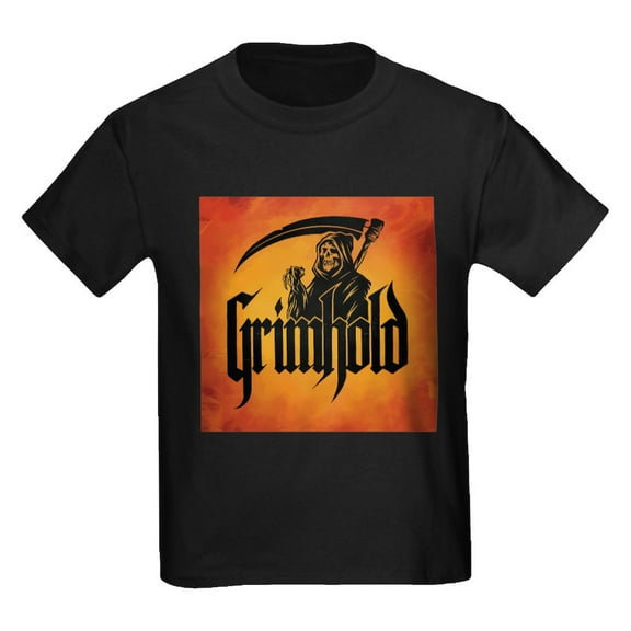 CafePress - Grimhold Reaper Logo Kids T Shirt - Dark T-Shirt Kids XS-XL
