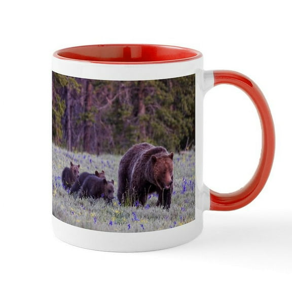 CafePress - Grizzly Bear 399 Mug - 11 oz Ceramic Mug - Novelty Coffee Tea Cup